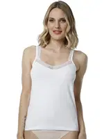 Kadın Likralı Lez Dantelli Atlet HMD 2490 Beyaz