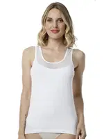 Kadın Likralı Lez Dantelli Atlet HMD 2492 Beyaz