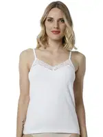 Kadın Likralı Lez Dantelli Atlet HMD 2496 Beyaz