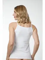 Kadın Likralı Lez Dantelli Atlet HMD 2496 Beyaz detay görünüm