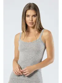 Türen Likralı Pamuklu Askılı Atlet Türen 914 Gri