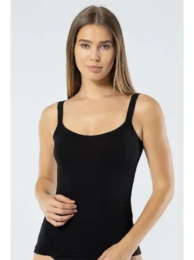 Türen Likralı Pamuklu Askılı Atlet Türen 914 Siyah