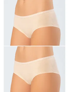 Türen Likralı Pamuklu Hipster Külot 2Li Paket Türen 918 Ten