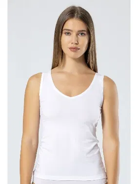 Türen Likralı Pamuklu V Yaka Atlet Türen 913 Beyaz