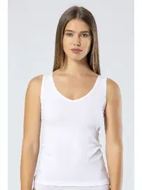 Türen Likralı Pamuklu V Yaka Atlet Türen 913 Beyaz