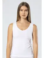 Likralı Pamuklu V Yaka Atlet Türen 913 Beyaz Beyaz