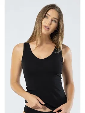 Türen Likralı Pamuklu V Yaka Atlet Türen 913 Siyah