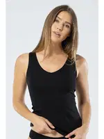 Likralı Pamuklu V Yaka Atlet Türen 913 Siyah Siyah