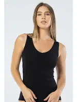 Likralı Pamuklu V Yaka Atlet Türen 913 Siyah Siyah detay görünüm