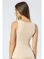 Kadın Likralı Pamuklu V Yaka Atlet Türen 913 Ten görsel 4