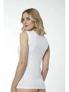 HMD Kadın Likralı Beyaz Süprem Atlet HMD 2440 - Alternatif Görünüm