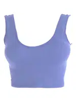 Kalın Askılı Pedli Fitilli Büstiyer Crop Fit Form Angel 5704 İndigo