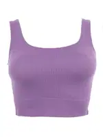 Kalın Askılı Pedsiz Fitilli Crop Fit Büstiyer Form Angel 5700 Lila farklı açı