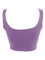 Kalın Askılı Pedsiz Fitilli Crop Fit Büstiyer Form Angel 5700 Lila görsel 4