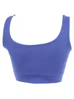 Kalın Askılı Pedsiz Fitilli Crop Fit Büstiyer Form Angel 5700 İndigo detay görünüm