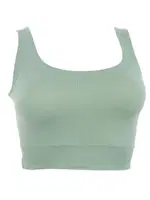 Kalın Askılı Pedsiz Fitilli Crop Fit Büstiyer Form Angel 5700 Haki görsel 7