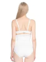 Kaymayı Önleyen Silikon Korse Emay Dikişsiz Beli Dantel 2028 Beyaz görsel 4