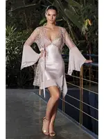 Kimono Takım Nurteks 5373 Pudra detay görünüm