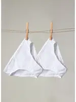 Kız Çocuk Organik Külot 2li Paket Beyaz Black Spade 1195 Beyaz