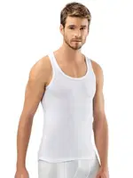 Erkek Penye Atlet Kota 1006 Beyaz detay görünüm