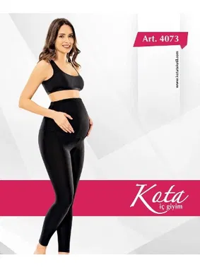 Kota Siyah Kadın Hamile Tayt Kota 4073 - Alternatif Görünüm
