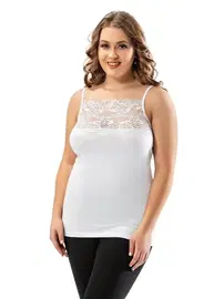 Kota Battal Boy İp Askılı Kadın Geniş Dantelli Atlet Kota 6033