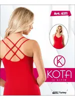 Çapraz Askılı kadın Atlet Kota 6311 Kırmızı farklı açı