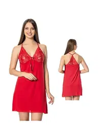 Kota Sırtı Dantelli Fantazi Kadın Gecelik Takım Kota 6334