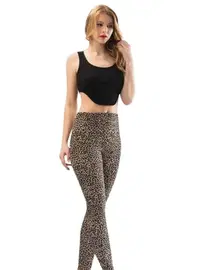 Kota Bayan Leopar Baskılı Uzun Tayt Kota 4059