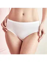 Kadın Pamuklu Orta Bel Geniş Bel Lastikli Slip Külot Anıl 2677 - 10 Adet Beyaz