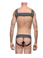 La Blinque Erkek Fantezi Seksi 2'li Gladyatör Kostüm 15700 Siyah detay görünüm