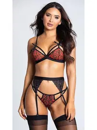 For Dreams Leopar Desenli Jartiyer Takımı For Dreams 8356