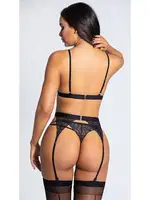 Leopar Desenli Jartiyer Takımı For Dreams 8356 Bordo detay görünüm