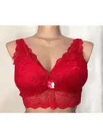 Dantelli Telsiz Bustiyer Sütyen Liza 1030 Kırmızı görsel 7