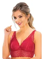 Dantelli Telsiz Bustiyer Sütyen Liza 1030 Bordo