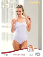 Korseli Çıtçıtlı Body Liza 17500 Beyaz görsel 5