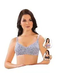 Liza (Layza) Gri Desenli Penye Dikişli Dolgusuz Sütyen Liza 511