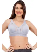 Bantlı Geniş Lastikli Toparlayıcı Kadın Sütyen Liza 541 Gri