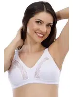 Bantlı Geniş Lastikli Toparlayıcı Kadın Sütyen Liza 541 Beyaz detay görünüm