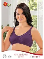 Puantiyeli Toparlayıcı Penye Kadın Sütyen Liza 545 Mor görsel 4