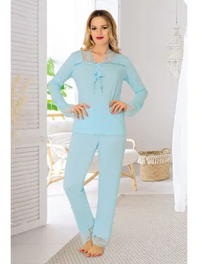 Sistina Mavi Penye Pijama Takımı Sistina 1631