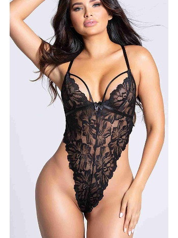 Merry See Dantel Fantezi Babydoll Gecelik Siyah MS4337