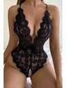 Dantel Özel Bölgesi Açık Fantezi iç Giyim Siyah MS3118