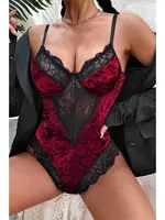Merry See Kadife Body Gecelik Babydoll Çok Renkli MS3117 Çok Renkli