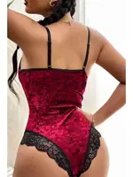 Merry See Kadife Body Gecelik Babydoll Çok Renkli MS3117 Çok Renkli detay görünüm
