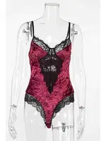 Merry See Kadife Body Gecelik Babydoll Çok Renkli MS3117 Çok Renkli görsel 5