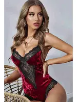 Merry See Kadife Body Gecelik Babydoll Çok Renkli MS3117 Çok Renkli farklı açı