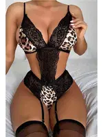 Merry See Leopar Seksi Jartiyer Takım Çok Renkli MS2673-Çok Renkli Çok Renkli