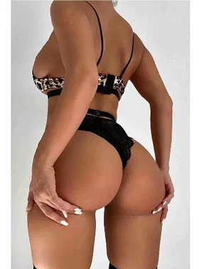 Merry See Merry See Leopar Seksi Jartiyer Takım Çok Renkli MS2673-Çok Renkli - Alternatif Görünüm