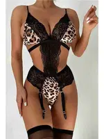 Merry See Leopar Seksi Jartiyer Takım Çok Renkli MS2673-Çok Renkli Çok Renkli farklı açı